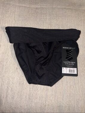 Miraclesuit Solid Black High-Rise Swim Briefs